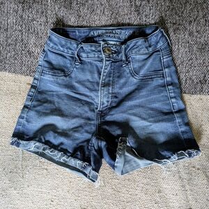 American Eagle Outfitters Women's High Rise Super Stretchy Blue Denim Shorts XS